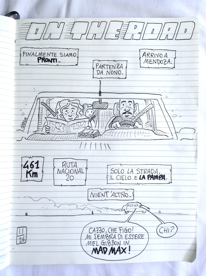 diario di viaggio a fumetti da Cordoba a Mendoza