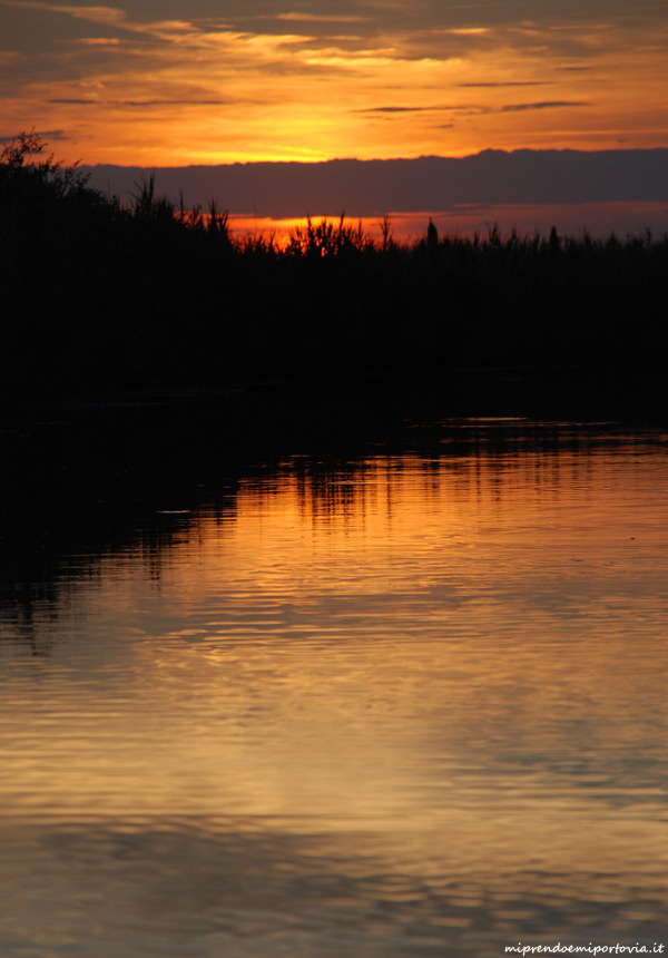 saline di cervia al tramonto
