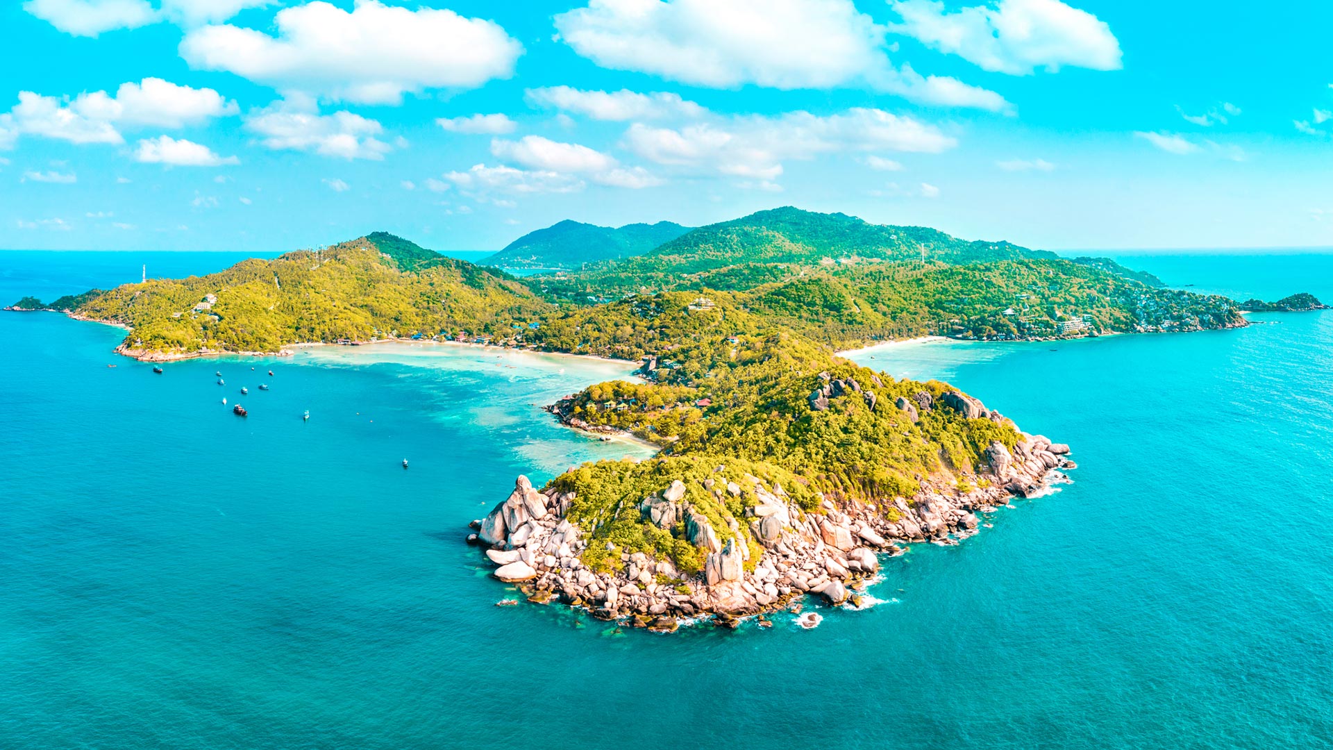 Veduta aerea di Koh Tao, Thailandia
