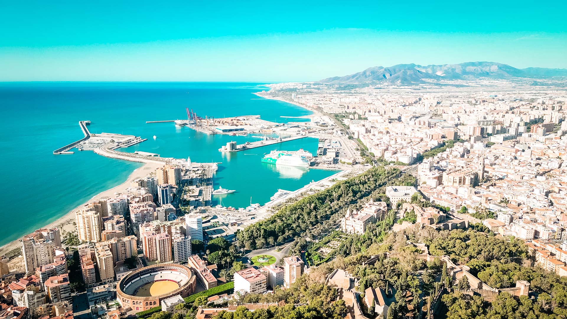 viaggio a malaga - vista dall'alto